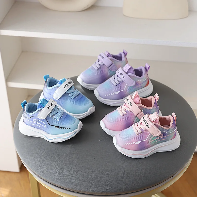 

Новые кроссовки, весенне-осенняя модная простая спортивная обувь, мягкая противоскользящая детская обувь с сетчатой поверхностью, модные простые повседневные баскетбольные кроссовки