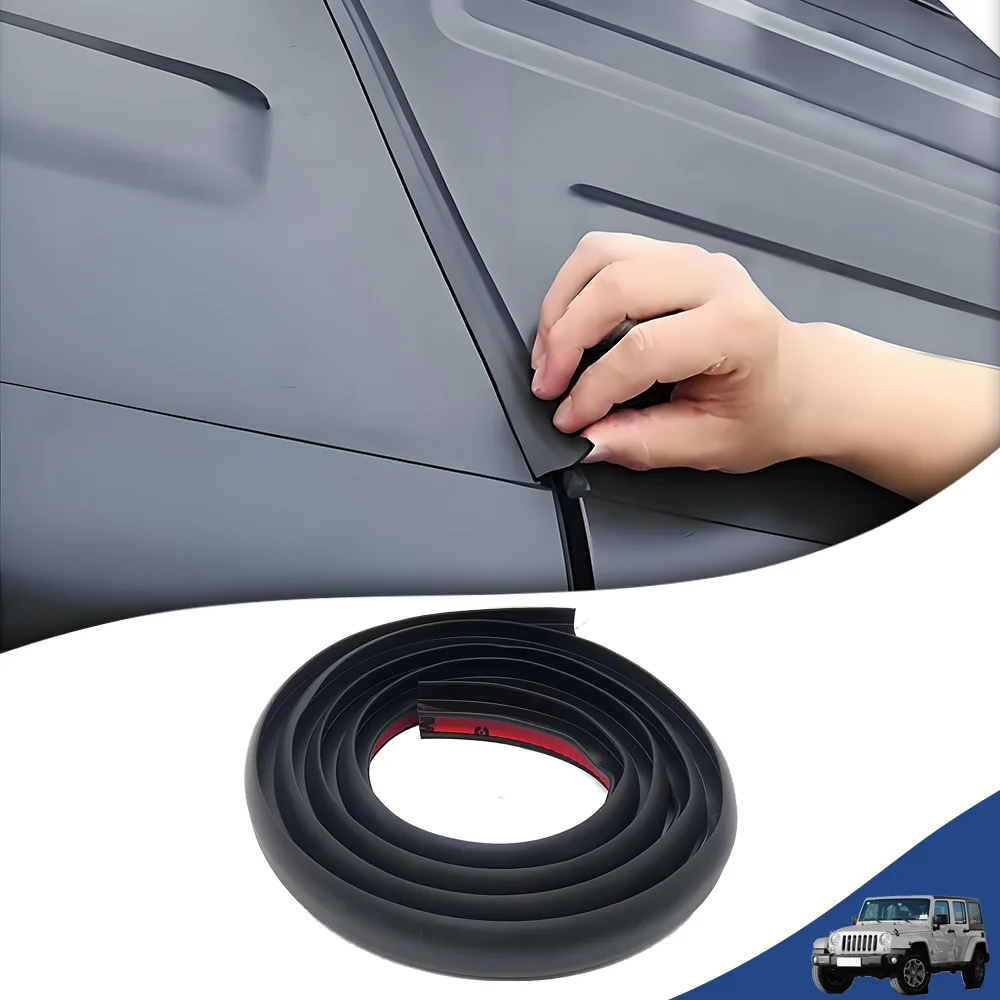 المطاط زجاج سيارة شريط عازل سقف نافذة حافة ختم حامي قطاع ل جيب رانجلر JK JL 2007-2025 الملحقات الخارجية