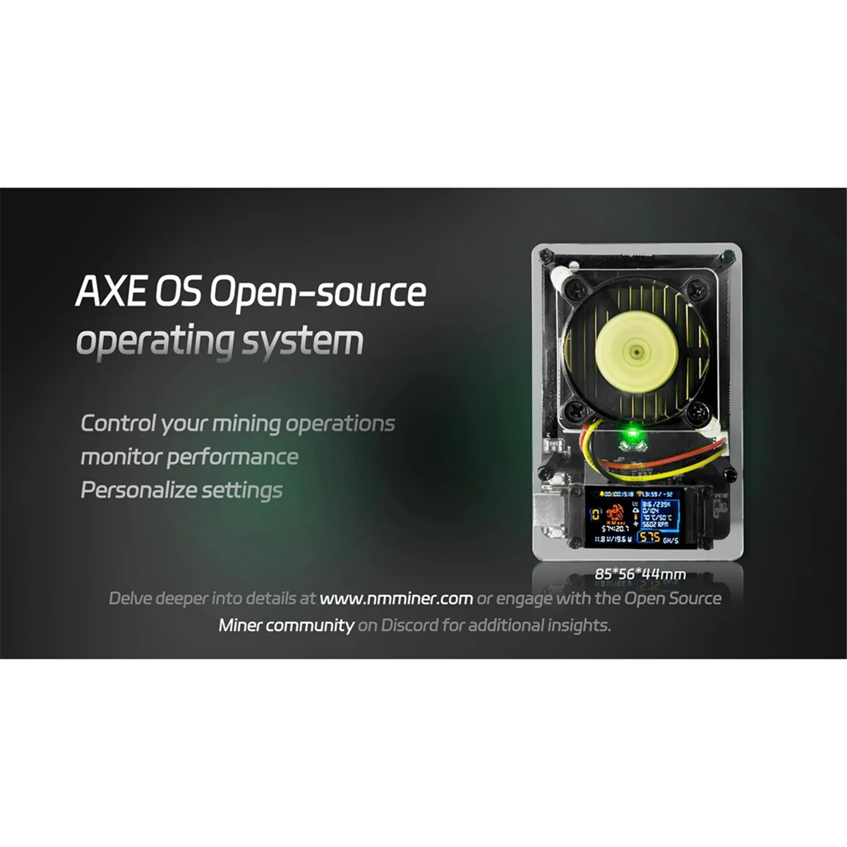 

BABQ! NMAxe NerdMiner BTC Miner Solo Lottery Miner BM1366 ASIC Chip 500G-550Gh/S with Support USB 30W-PD US Plug