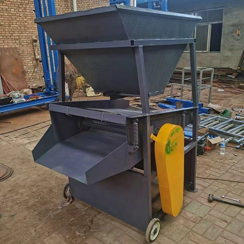 Small vibrating machine Hand-pushed separation Mobile soil sieve Thickened electric sieve for grain construction site