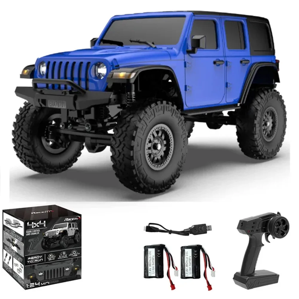 EXHOBBY 787-1 Two Batteries RTR 1/24 2.4G 4WD RC Car Rock Crawler LED Light Off-Road Climbing Truck Vehicles Models Toy RC Truck