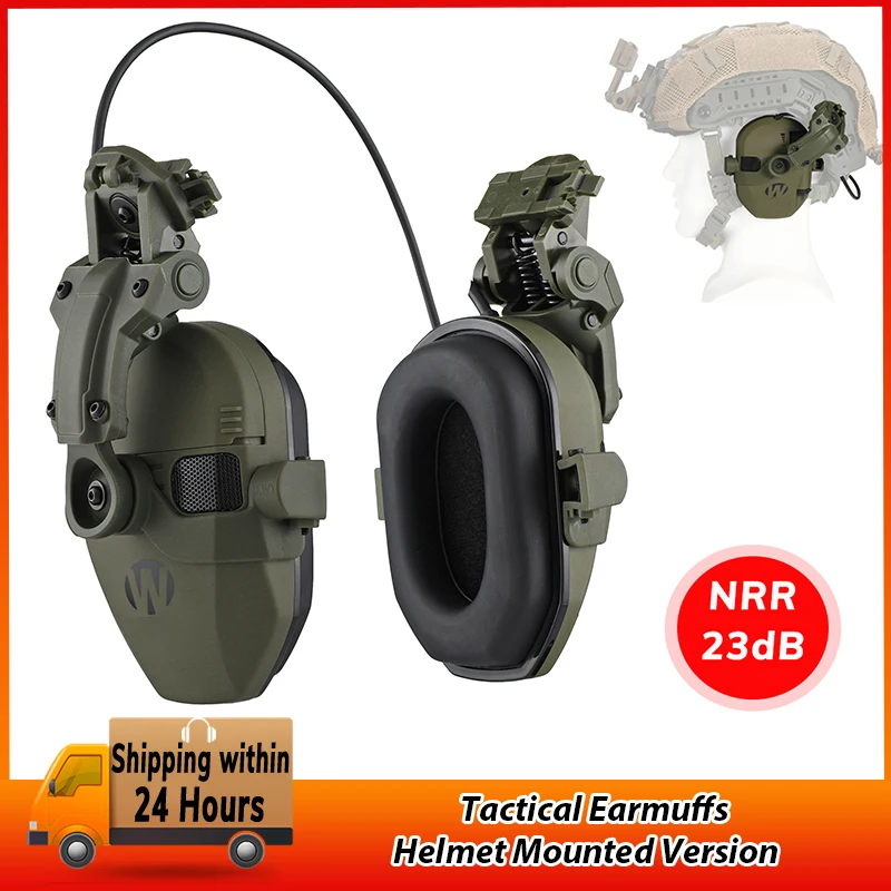 

ARM NEXT Tactical Electronic Shooting Earmuff Helmet Version Anti-noise Headphone NRR23dB for shooting,Hunting