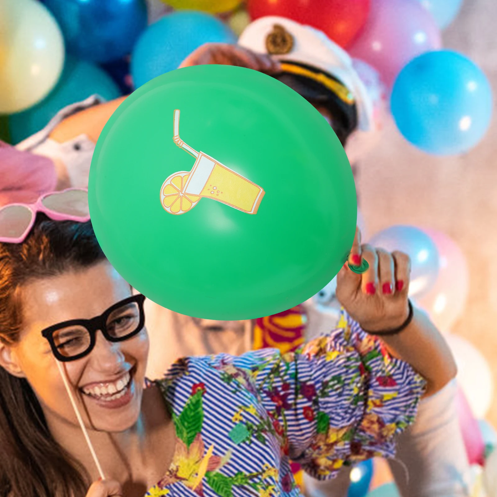 

24pcs Lemon Balloon Kits Summer Hawaiian 12 Inch Latex Balloons Tropical Luau Favors Beach StyleCelebration