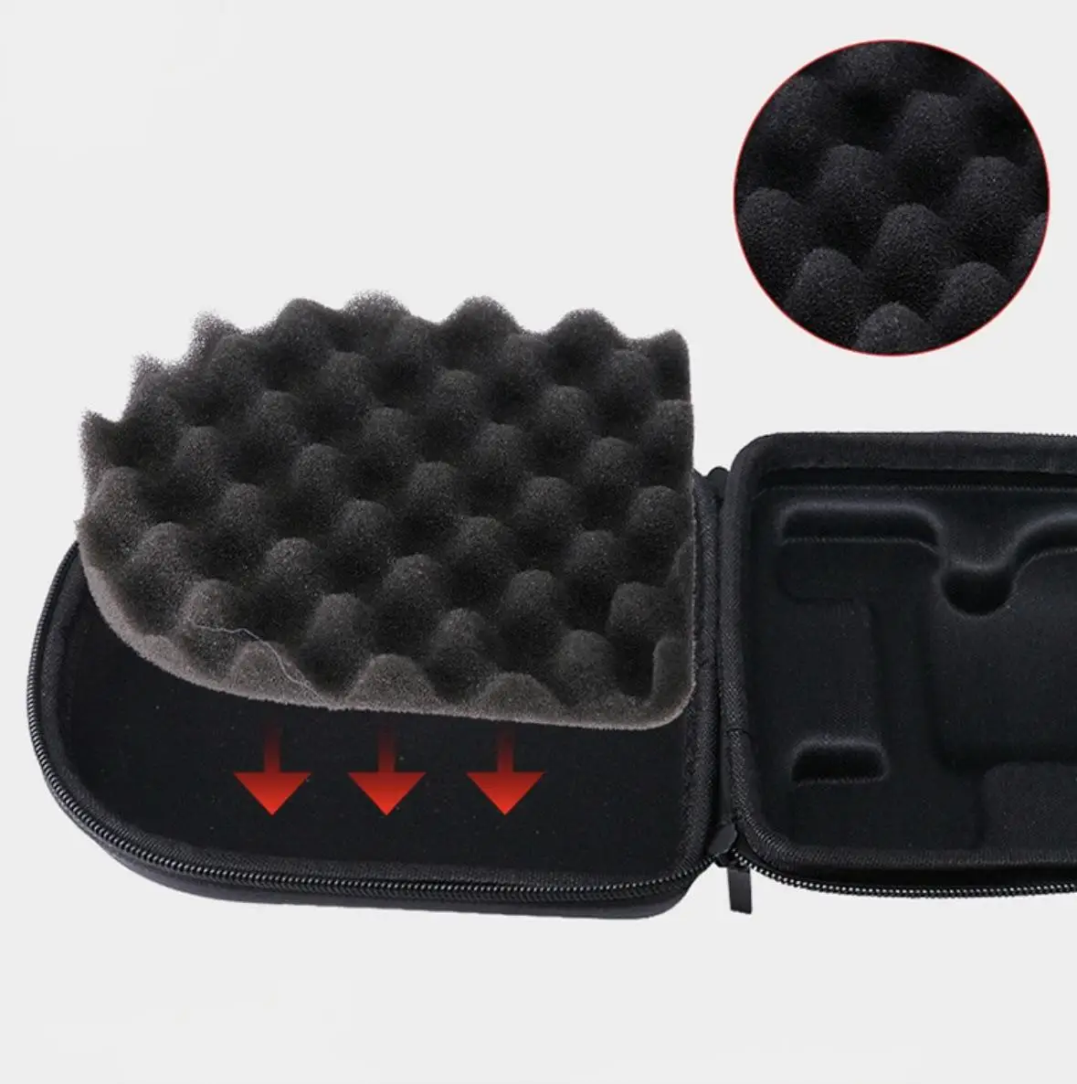 HTMCK Baitcasting Reel Case, Right Hand Fishing Reel Storage Box, EVA Hard Shell Waterproof Shockproof Portable Reel Pouch gallery 5