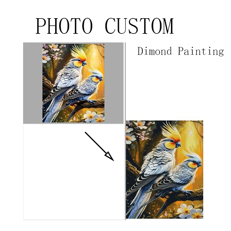 

DIY персонализированная алмазная живопись с милыми животными на заказ, 5D алмазная живопись для взрослых и начинающих, полная алмазная вышивка своими руками