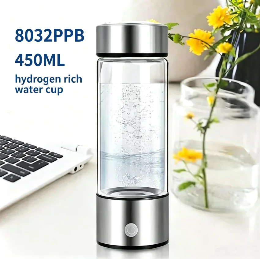 8032PPB Hydrogen-rich Water Cup Portable Water Cup New USB Rechargeable Water Cup High Borosilicate Electrolytic