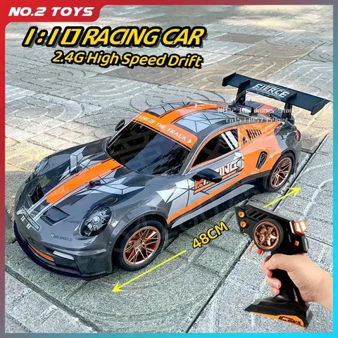 1/10 2.4G Remote Control Racing Car Large PVC High-Speed Drift Cars Competition Vehicle Boys Race Car Game Toy for Children Gift
