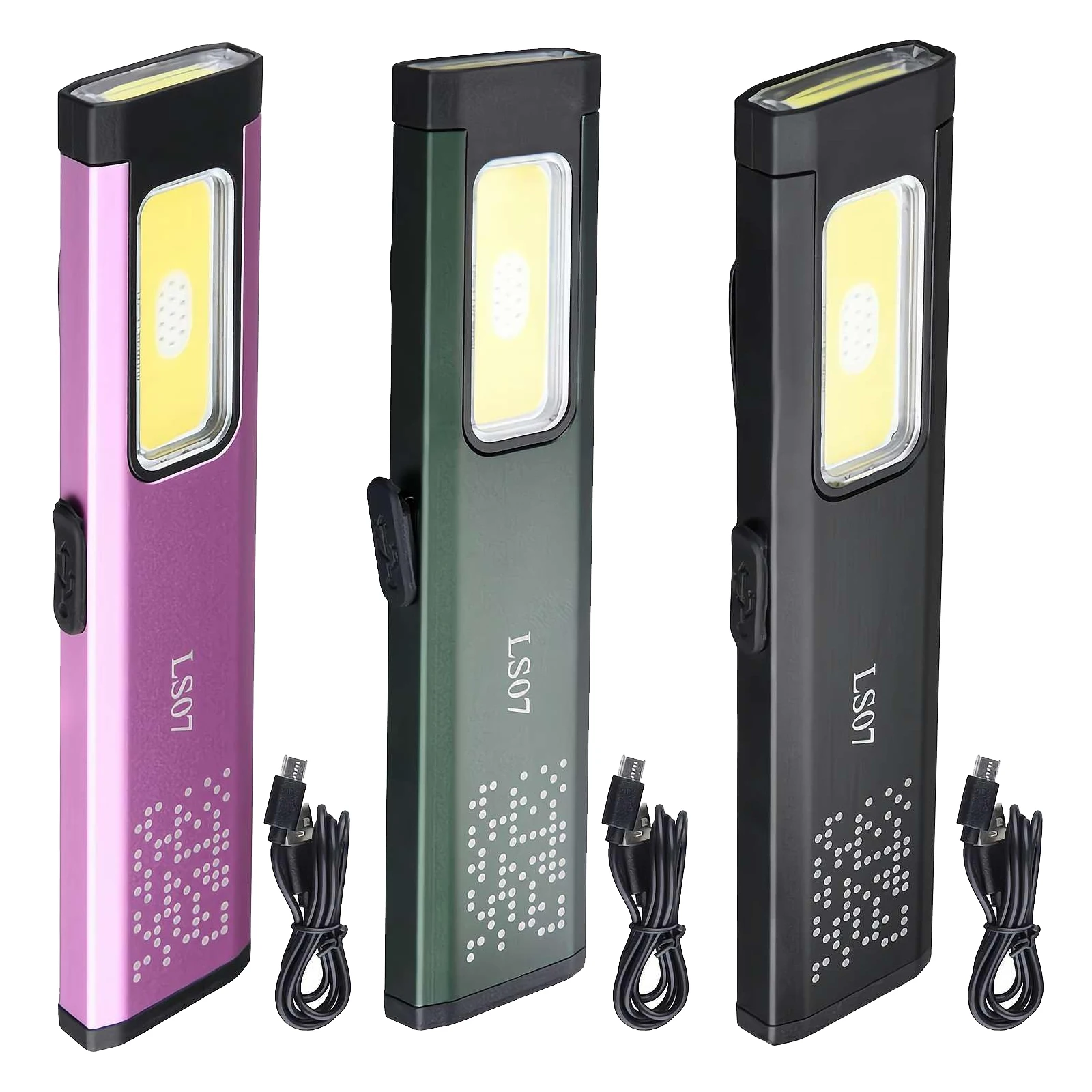 Rechargeable Multi-Mode Pocket LED Flashlight with Magnetic & Clip Multi-Mode Small Flashlight for Home Camping Emergency Use
