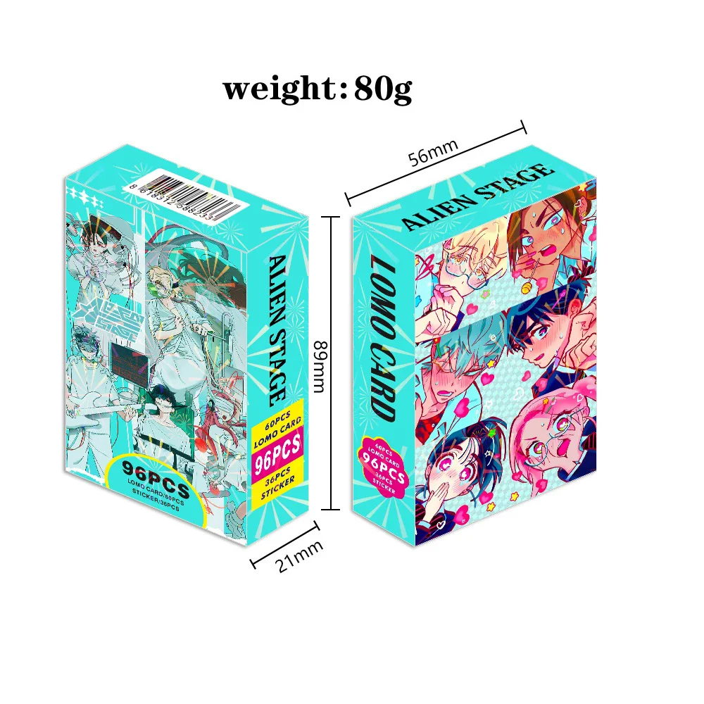 96Pcs/Box Anime Alien Stage Photo Cards Set - Mizi Sua Till Ivan Double-Sided LOMO Cards Perfect Gift for Fans image 3