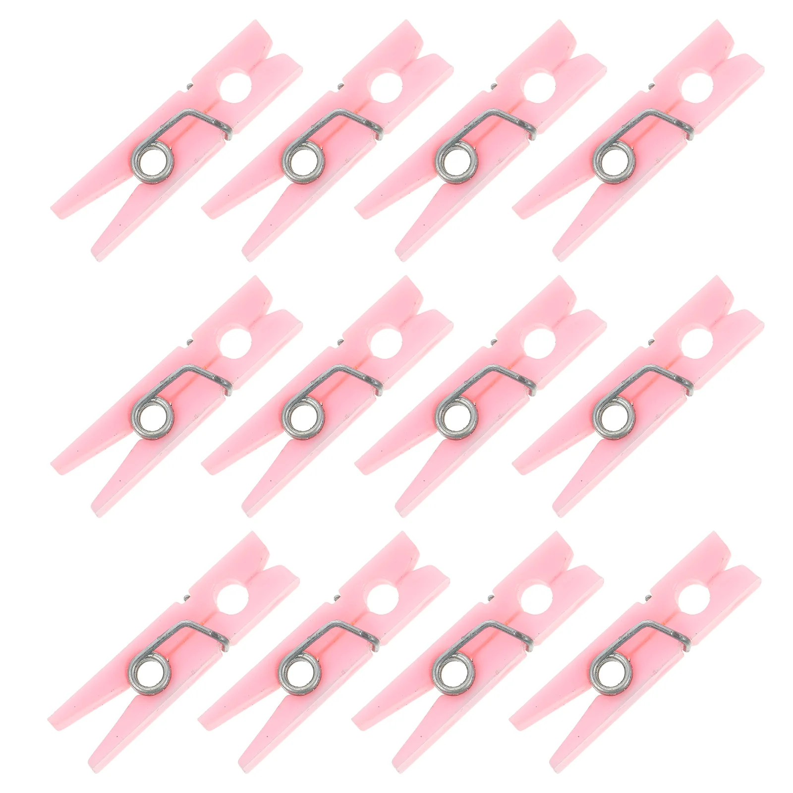 

60pcs Baby Shower Decorations Pink Girl Party Favors Small Resin Clips Aluminum Alloy Photo Props Clothespins Supplies Practical