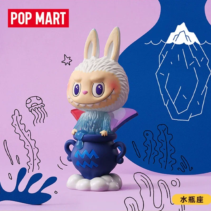 POP MART LABUBU THE MONSTERS Constellation Series Anime Action Figure Guess Bag Ornament Figurines Home Decor Desktop Dolls Mode