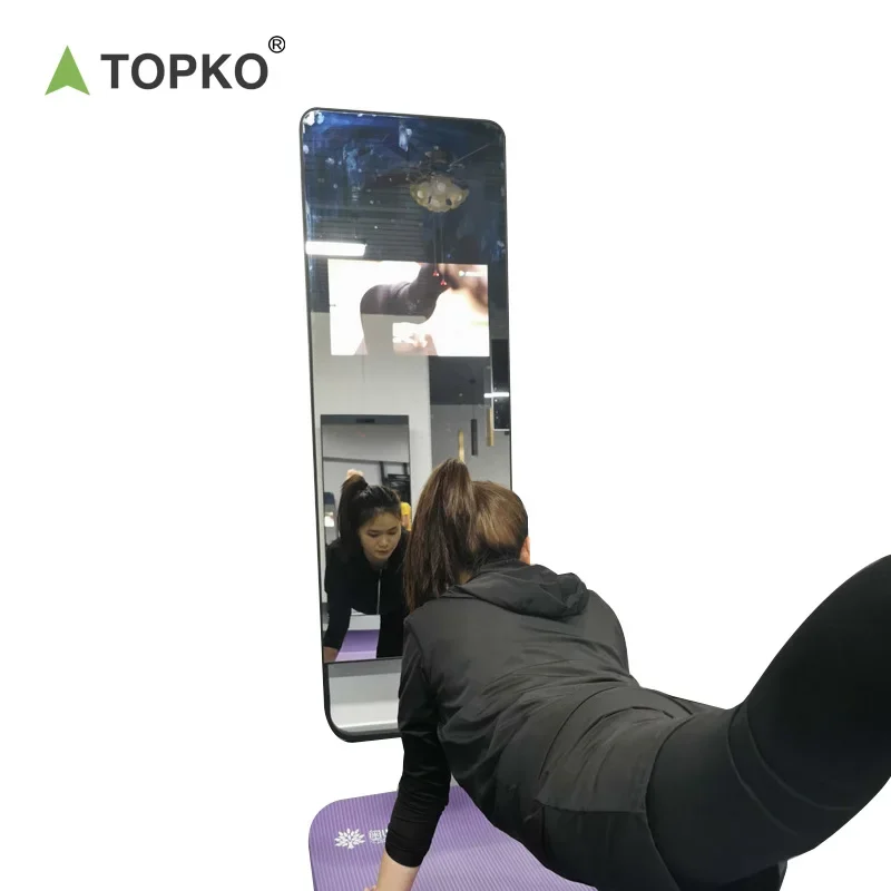 New TOPKO Smart Fitness Mirror 32 Inch Yoga Mirror Display Gym Smart Fitness Touch Screen Home Workout Mirrors