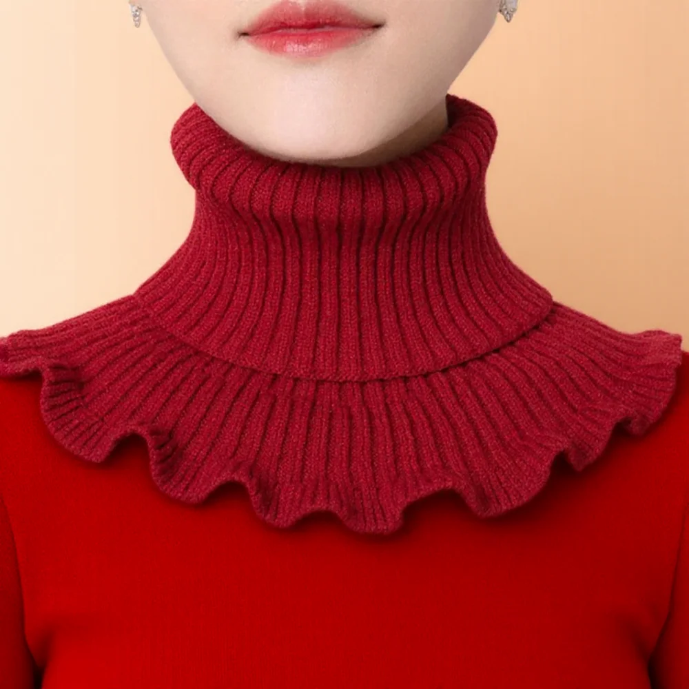 الأساسية نسج الغزل وشاح المرأة وشاح للرقبة الدافئة الزخرفية محبوك سترة عالية طوق حماية العمود الفقري العنقي #1