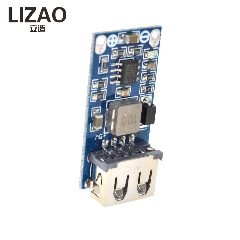 LIZAO 9V 12V 24V to 5V 3A USB Step-Down Module, DC-DC Voltage Regulator Converter, Car Power Supply Phone Charger Board