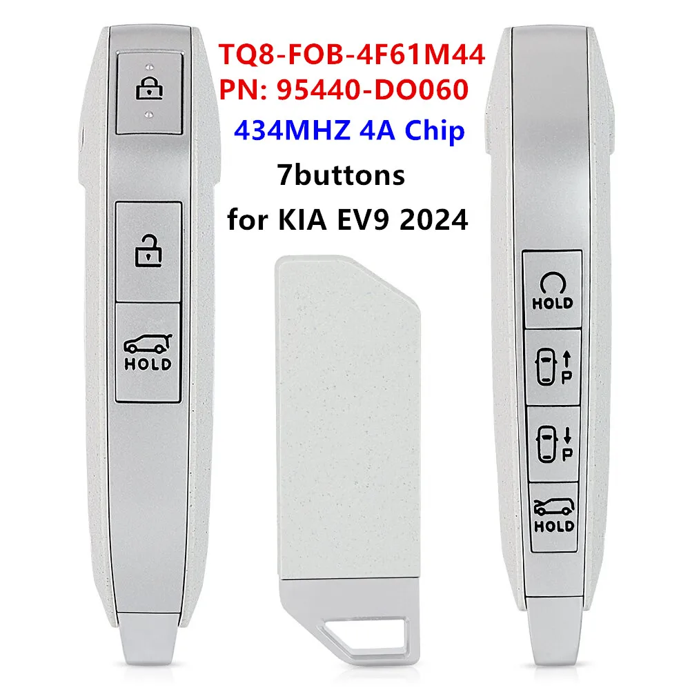 

KEYECU Replacement Smart Remote Key FOB 7Button 433MHZ 4A Chip PN: 95440-DO060 D0060 for Kia Ev9 2024 2025