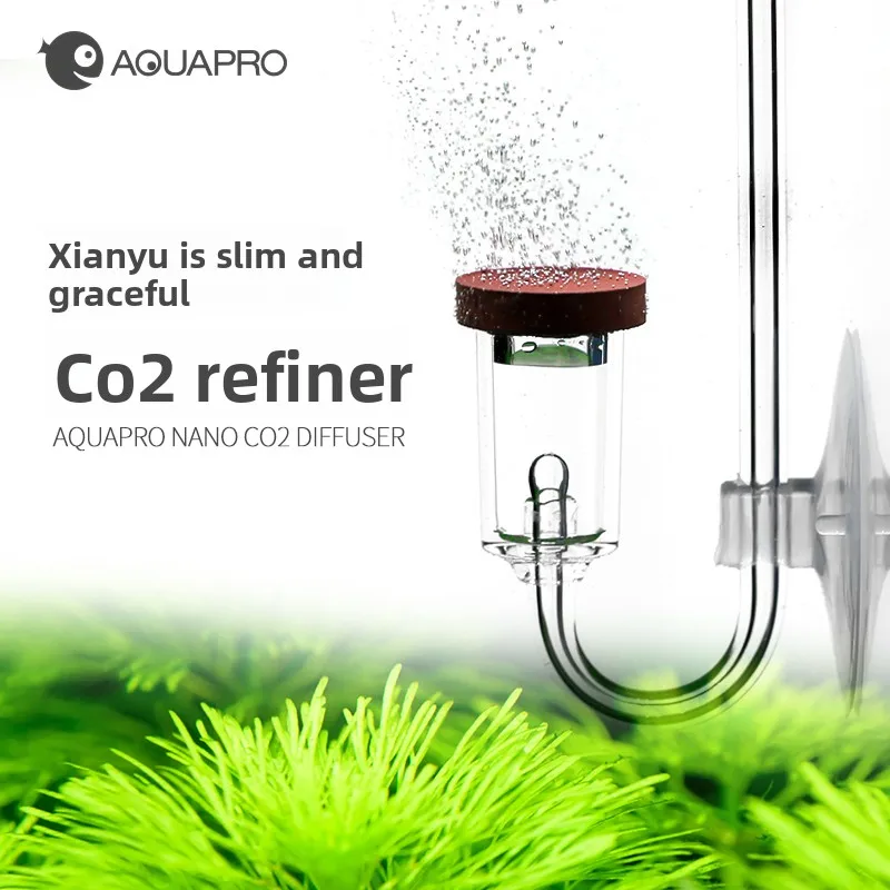 AQUAPRO Mini CO2 Diffuser Atomizer Acrylic Transparent for Aquarium Planted Tank Super Fine Mist