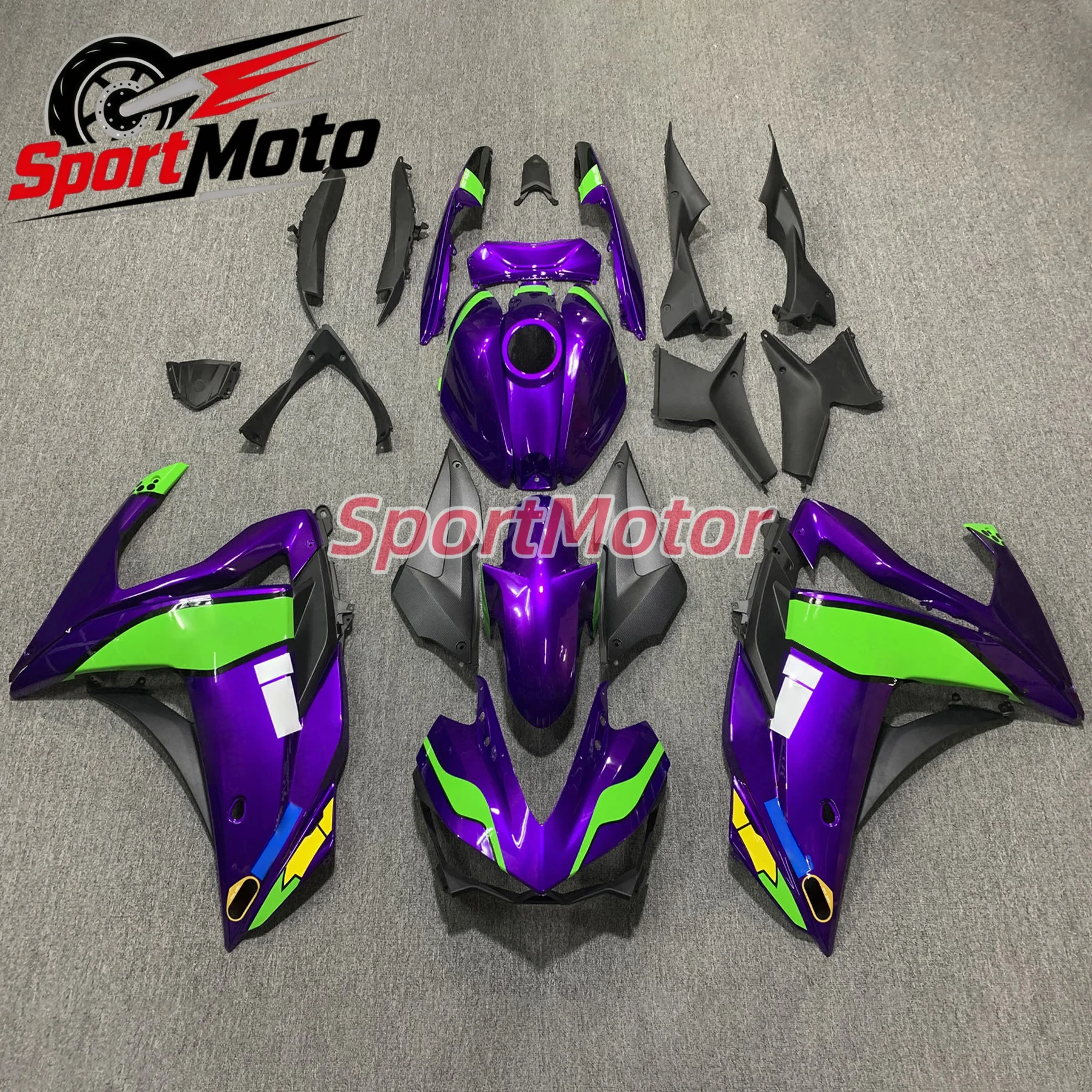 Injection Fairings for Yamaha YZFR3 YZF-25 2015-2018 Complete Panels ABS Plastic Panels Kit Body Work Light black Cowlings