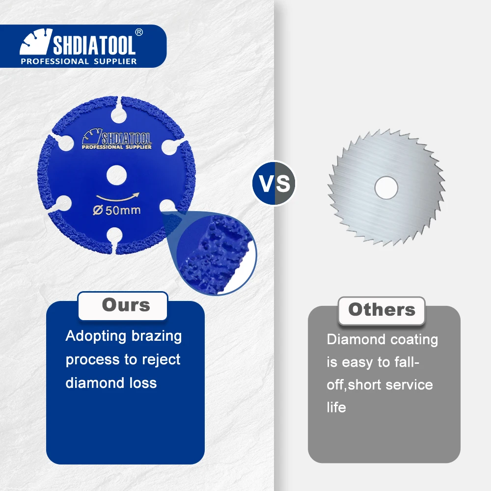 SHDIATOOL Mini Cutting Iron Disc Dia30/40/50mm Diamond Saw Blade Removable M14 Flange Hand Tool Steel Metal Pipe Nail Cut Plate view 5