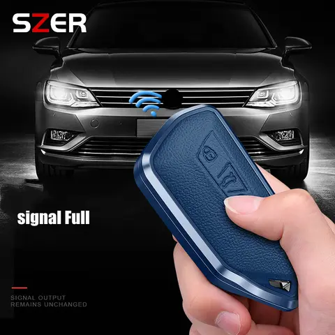 Metal Leather Car Key Case Cover Shell For Volkswagen VW Golf 8 MK8 ID-4 ID-6 For Skoda Octavia A8 For Seat Leon FR MK4 Cupra 6 best sales vw id key case - №4