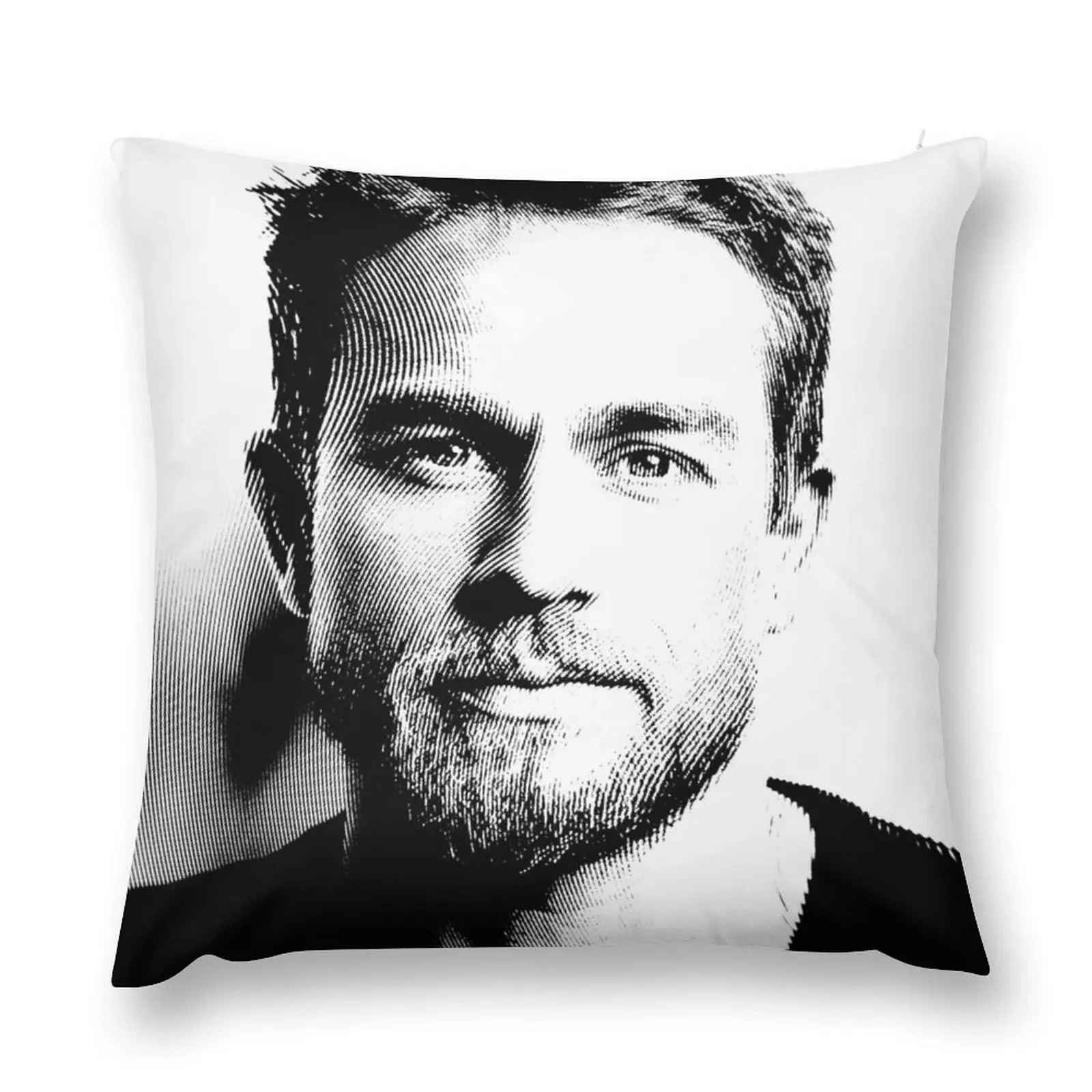 

Black & White Portrait Of Charlie Hunnam Throw Pillow pillow pillowcase Cushion Cover For Sofa Cusions Cover pillow