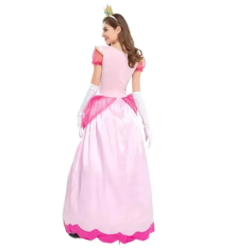 

aaa12 3New Princess Dress Palace Party Queen Skirt Pink Peach Blossom Clothes Anime Halloween Costumes for Women