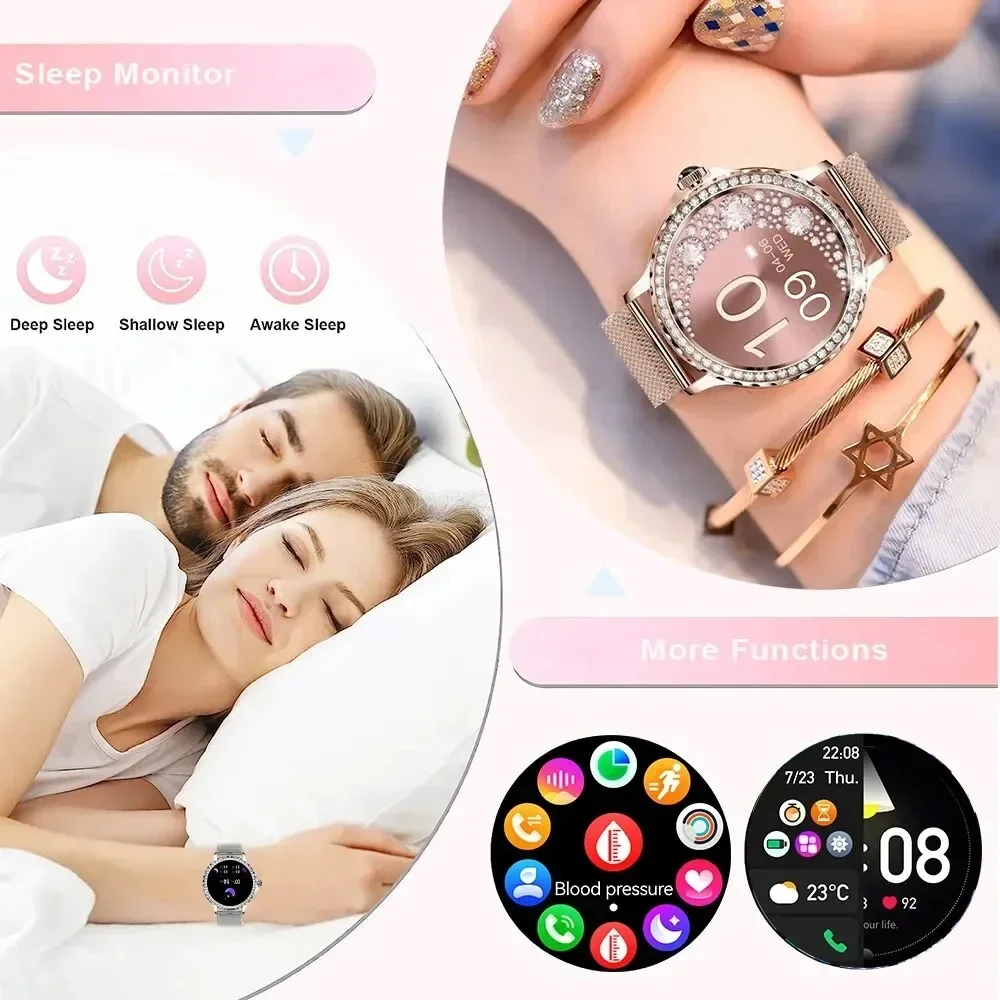 Reloj inteligente Xiaomi Mijia Lady para mujer, recordatorio fisiológico, Monitor de ritmo cardíaco, reloj inteligente para hombres, contador de pasos, modos deportivos, reloj nuevo