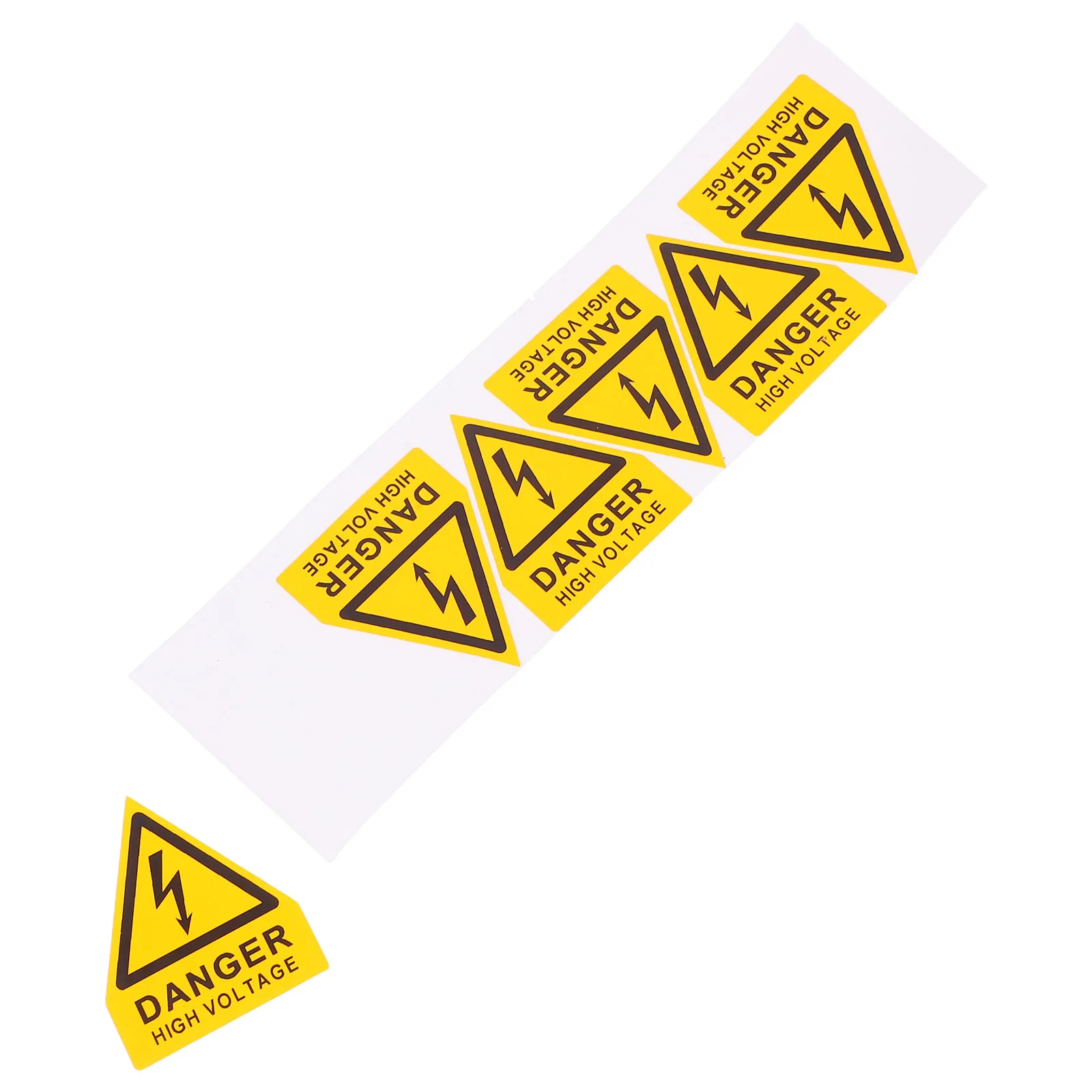 

6 Pcs High Voltage Danger Sign Safety Sticker Warning Label Electrical Panel Marker Industrial Equipment Caution Triangle Symbol