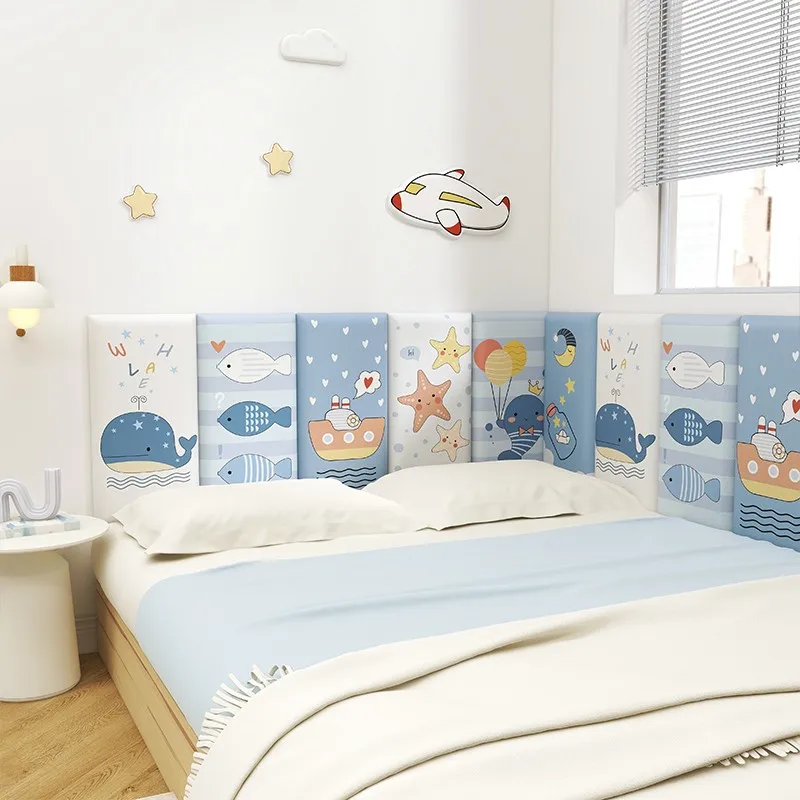 6 Pieces Per Set Children's Wall Stickers for Kids Rooms Bedroom Accessories One Piece Decoration Headboards Anime Poster