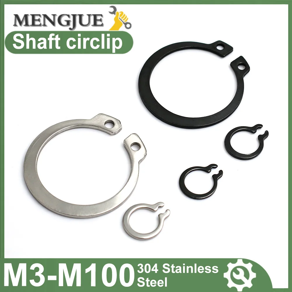304 Stainless Steel 65Mn External Circlip External Snap Ring Retaining Ring C Clip GB894 M3-M100