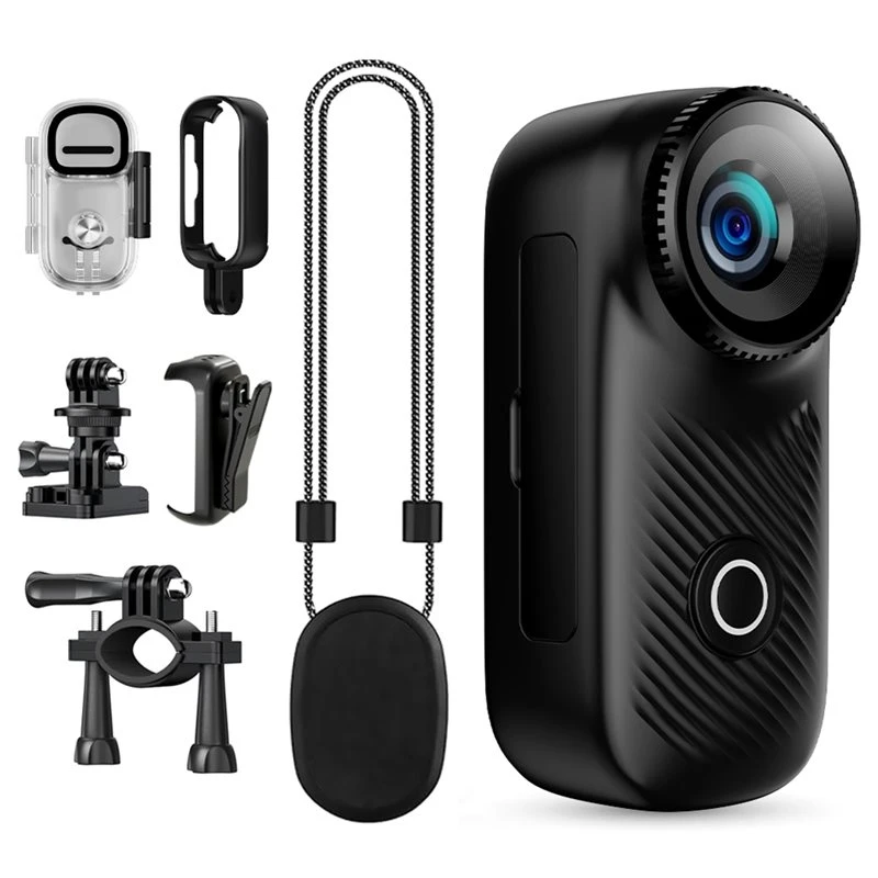 BAAE Wearable Camera 1080P Mini Wifi Action Camera Thumb POV Portable Body Cam With Waterproof Case For Cycling Travel