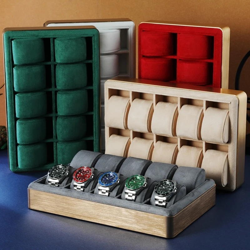 D Leather Watch Display Tray Large Capacity 30 Grid Watch Tray Men Women'S Jewelry Storage Pillows Gift Cases High-End Luxury