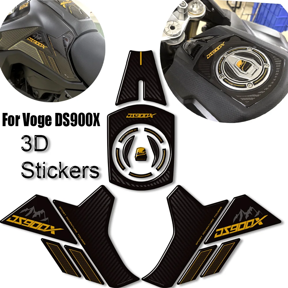 

For VOGE DS900X 900DSX 900 DSX Motorcycle 3D Stickers Tank Pad Cap Grips Gas Fuel Kit Knee Decals Protection Fairing Fender