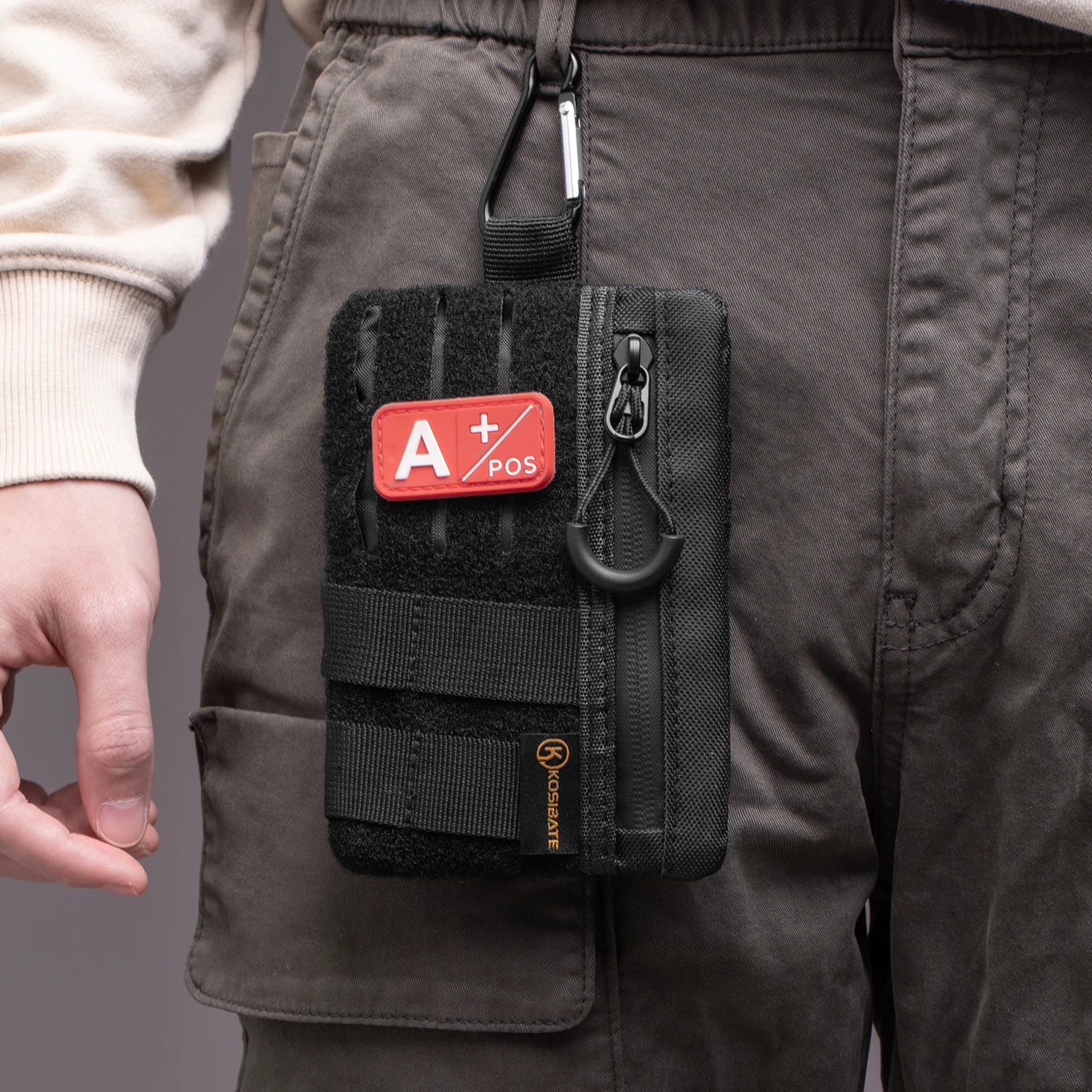 EDC-Tasche, schlanker EDC-Taschen-Organizer mit Reißverschluss, taktische Tasche für Taschenlampe, Multitool, Stift, Notebook, kompakte EDC-Ausrüstungstasche – Detail 5