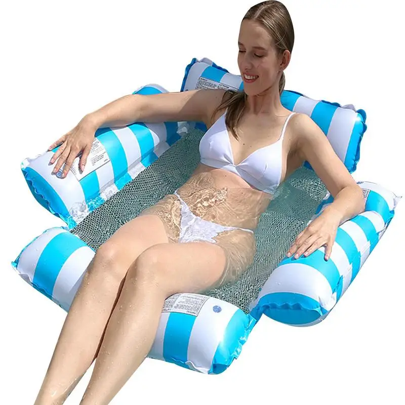 

Swimming Pool Float Hammock Pool Float Lounger Pool Chair Floats Easy To Inflate & Deflate For Outdoor Rafting Vacation Pool