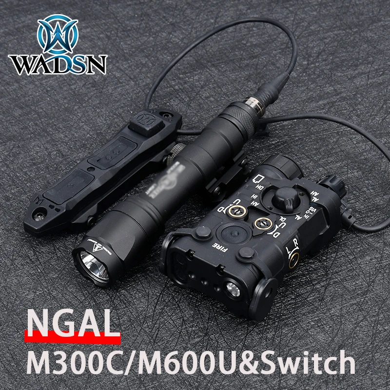 Tactical All Metal Upgrade Version NGAL Red Green blue Dot Laser Surefir Flashlight M300A M600C MINI Weapon light With Switch