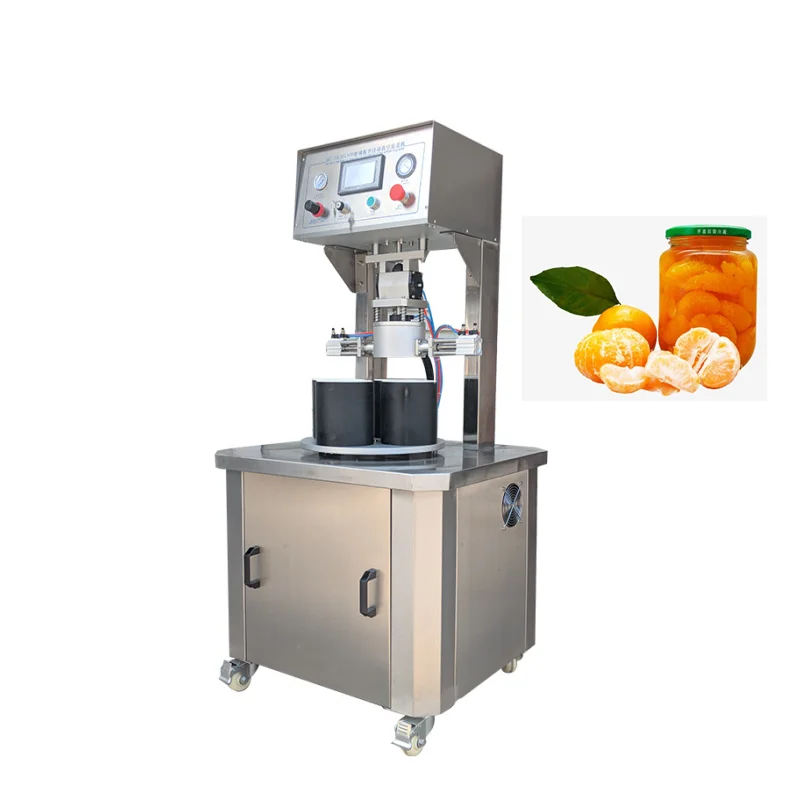 Automatic glass bottle vial filling capping beer cans plastic lid sealing closing can sealer screwing capper capping machine