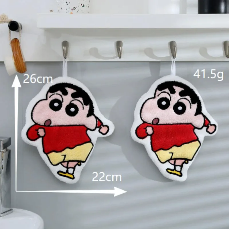 Japanese style cute cartoon Crayon Shin-chan anime merchandise hand towel absorb water Kitchen bathroom handkerchief rag