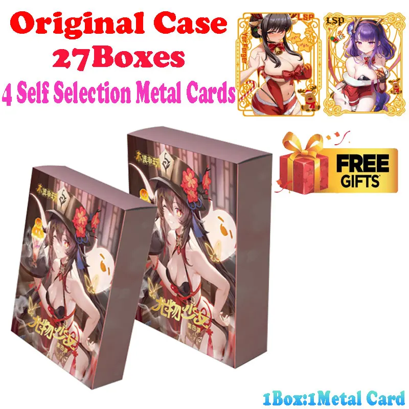 

2024 Новейшая коллекция Youwu Girl 4 Металлическая карта История богини Waifu Booster Box ACG CCG TCG Doujin Игрушки и подарок для хобби