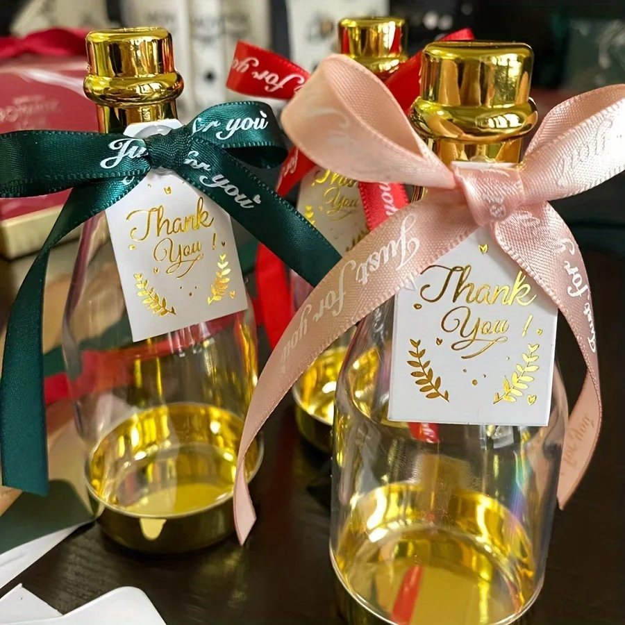 12 Stück Champagnerflaschen-Süßigkeitenboxen – Geschenkbehälter aus Kunststoff für Hochzeiten, Geburtstage und Partys – perfekt für Partygeschenke, Weihnachtsgeschenke – Detail 5