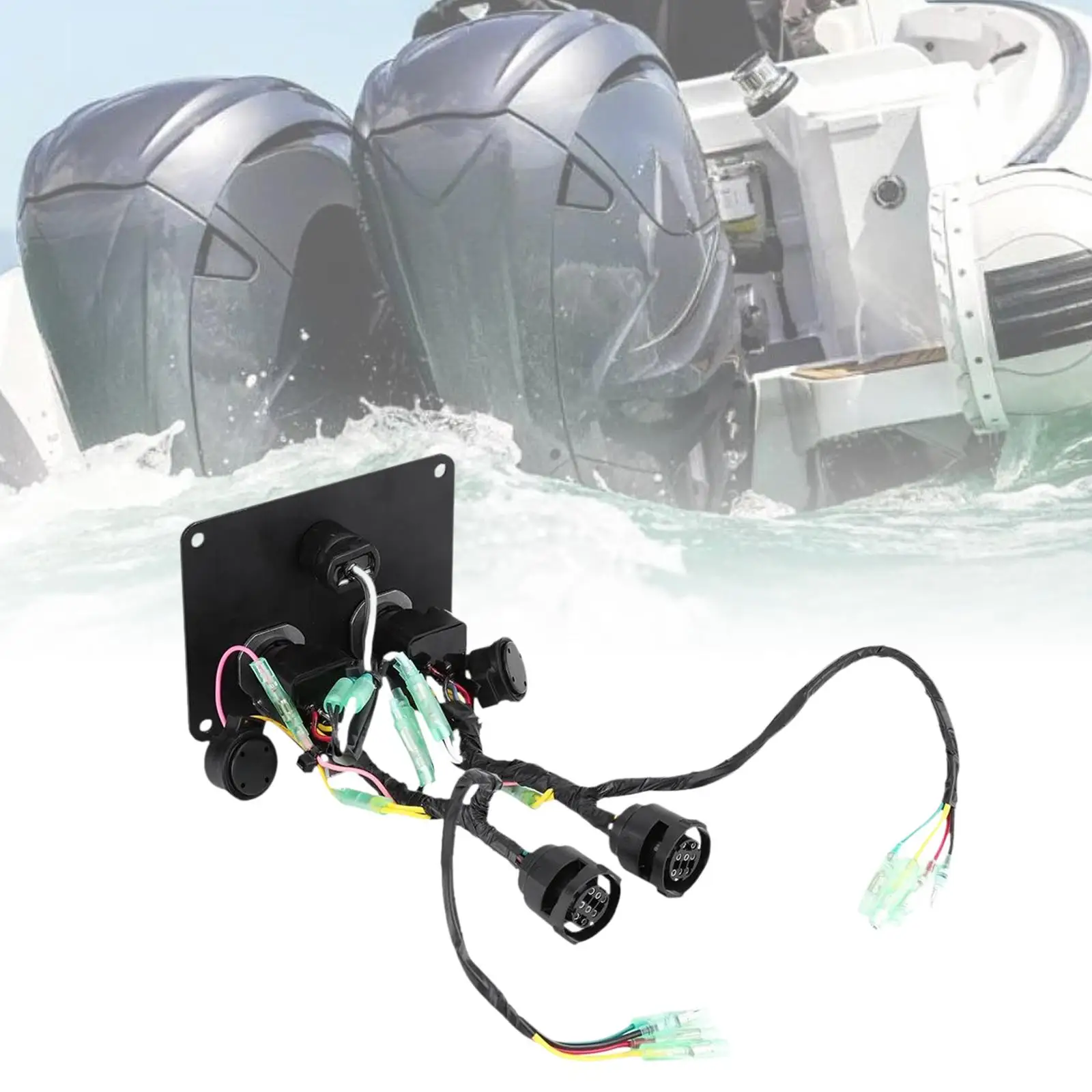 

Outboard Motor Twin Key Switch Control Panel Assembly Replacement Parts for Yamaha 60hp to 300hp Marine Accessories