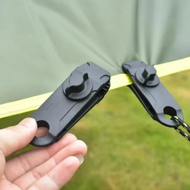 Outdoor Tent Installation Wth Pull Points Shark Clips Camping Canopy Hooks Tent Clips Windproof Belts Inverted Hook Clips