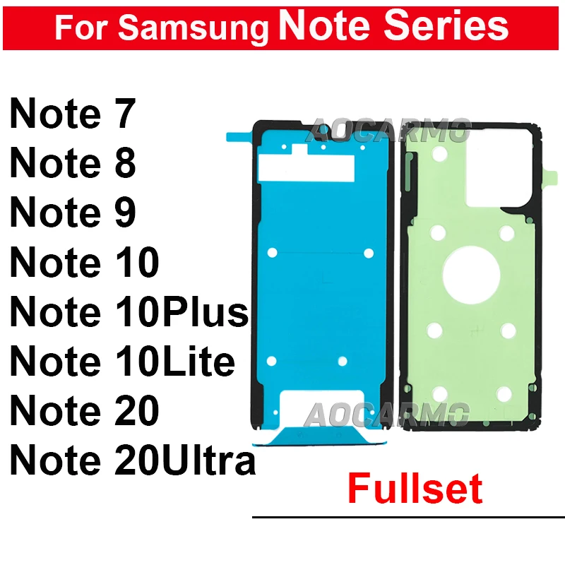 Do Samsung Galaxy Note 7 8 9 10 Plus Lite 10+ 20 Ultra FullSet Adhesive LCD Display Rear Cover Battery Back Camera Sticker Glue