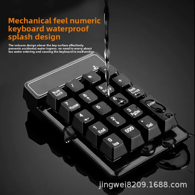 Wireless Mini Keyboard Numpad Floating Keycap for Accounting Finance Laptop Desktop