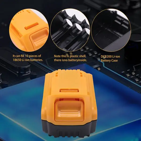 Imagem -05 - Li-ion Battery Case para Dewalt Circuito de Proteção de Carregamento Pcb Board 18v 20v Dcb183 Dcb200