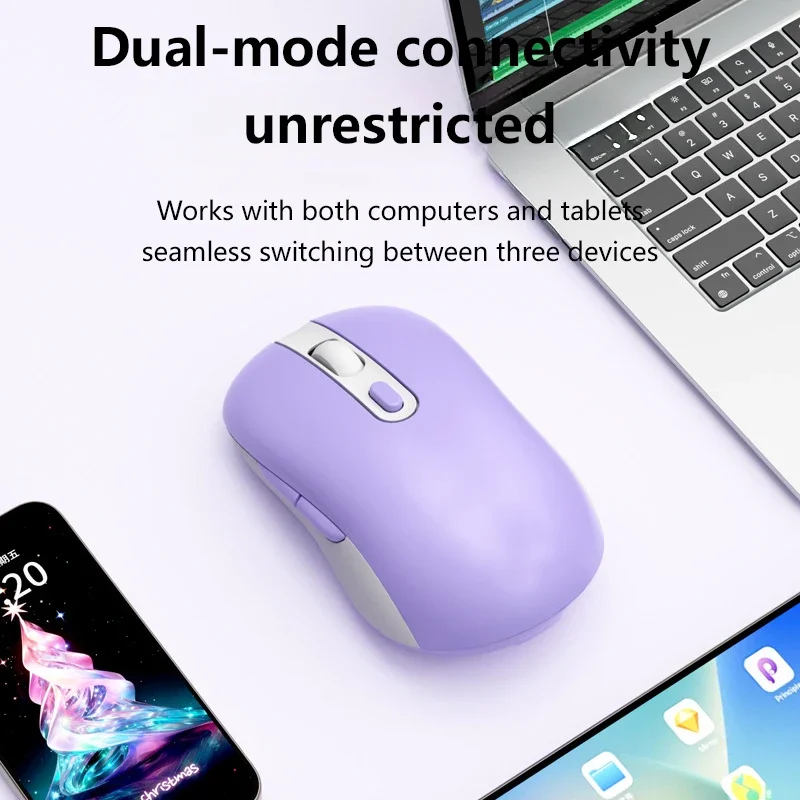 Lenovo Dual Mode Wireless Mouse 2.4G Bluetooth Rechargeable Ergonomic Gaming Mouse Adjustable DPI Computer Mice For Laptop PC