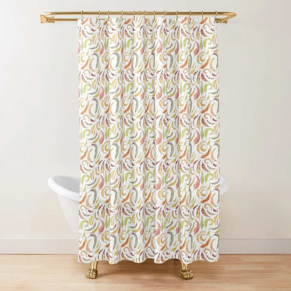

Eucalyptus leaves watercolour (white background) Shower Curtain Waterproof Bathroom Shower Funny Shower Curtain