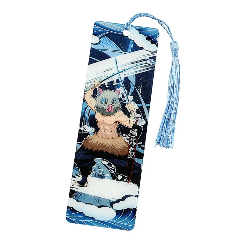 New Anime Demon Slayer Peripheral Bookmarks, 2D Kanzuki Nezuko Acrylic Bookmarks, Anime Tassel Pendants