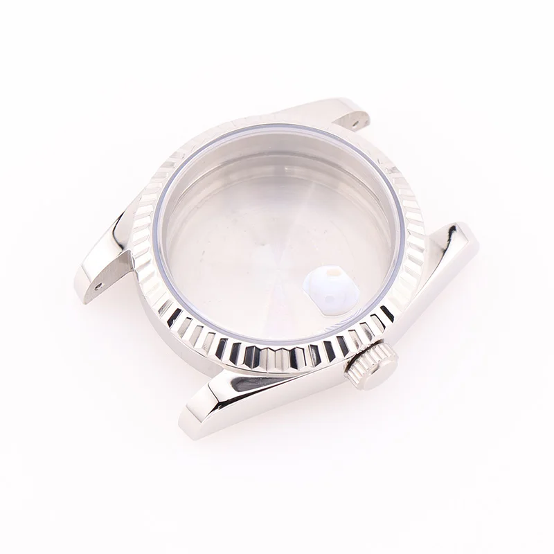 

36/39MM Silver Datejust Sapphire Crystal NH35 Mechanical Watch Case for Seiko Mods Replacements Parts