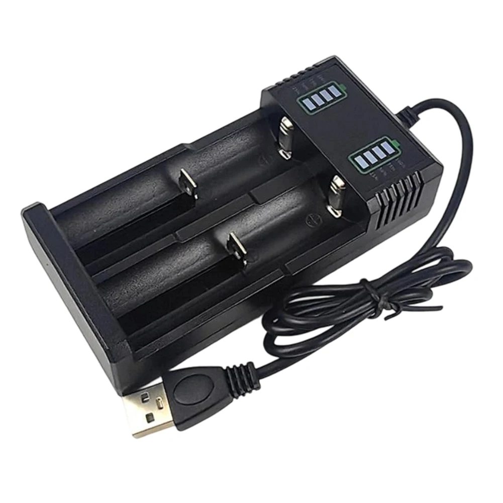 Short Circuit Protection Charger Appliance Multi Slot Charger Black Lithium Battery Charger Anti-Reverse Connection