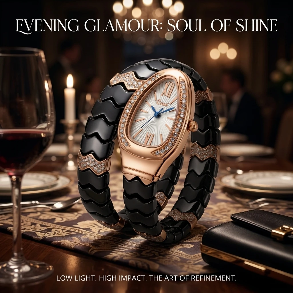 4-częściowy damski zestaw zega – Luxury Watch Gold And Black recenzja i cena